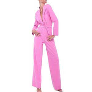 Norma Kamali Candy Pink SB Straight Leg Jumpsuit, XXS